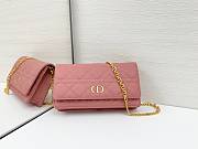 DIOR | Caro Pouch with Chain In Pink - 1