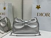 Jonathan Anderson Dior Bow Bag In Silver Size 26 - 5