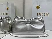 Jonathan Anderson Dior Bow Bag In Silver Size 30 - 1