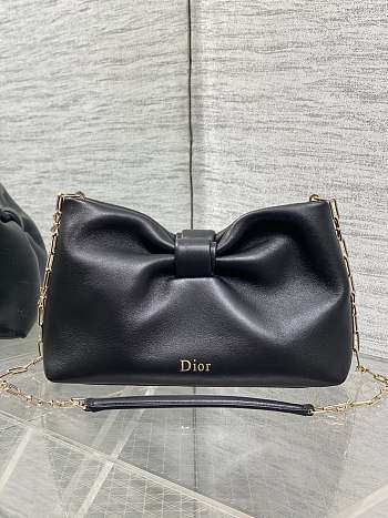 Jonathan Anderson Dior Bow Bag In Black Size 26