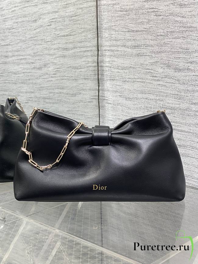 Jonathan Anderson Dior Bow Bag In Black Size 30 - 1