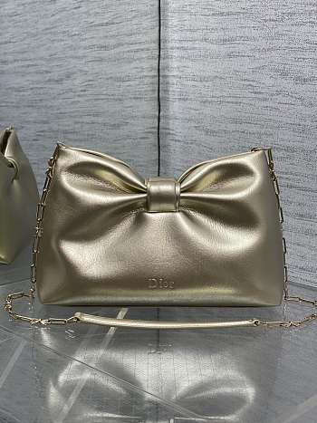 Jonathan Anderson Dior Bow Bag In Gold Size 26