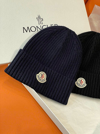 Moncler Hat In Dark Blue Color