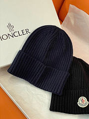Moncler Hat In Dark Blue Color - 3