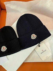 Moncler Hat In Dark Blue Color - 4