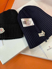 Moncler Hat In Dark Blue Color - 2