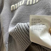 Miu Miu Wool And Cashmere Sweater Grey - 4