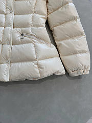 Moncler Barante hooded short down jacket ivory white - 5