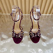 Aquazzura 90mm embellished scalloped-edges heeled sandals 01 - 2