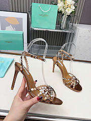 Aquazzura 90mm embellished scalloped-edges heeled sandals 02 - 4