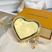 LOUIS VUITTON | Monogram Miroir Heart Coin Purse Gold - 1