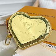 LOUIS VUITTON | Monogram Miroir Heart Coin Purse Gold - 2