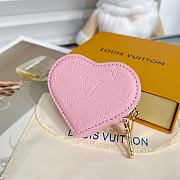 LOUIS VUITTON | Monogram Miroir Heart Coin Purse Pink - 1