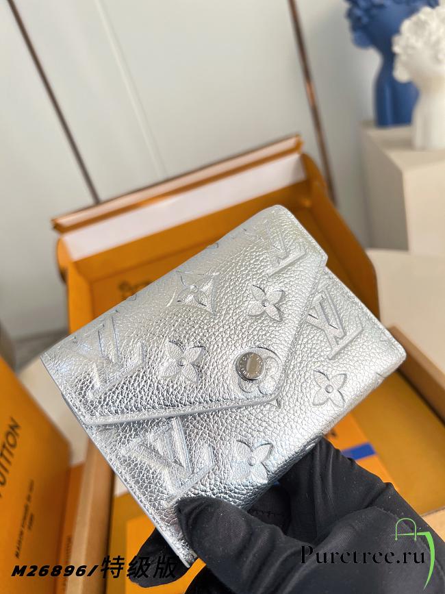 LOUIS VUITTON | Victorine Wallet Monogram Empreinte Silver - 1