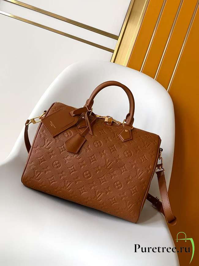 LOUIS VUITTON | Speedy Soft 30 Monogram Emprint Bag in Brown - 1