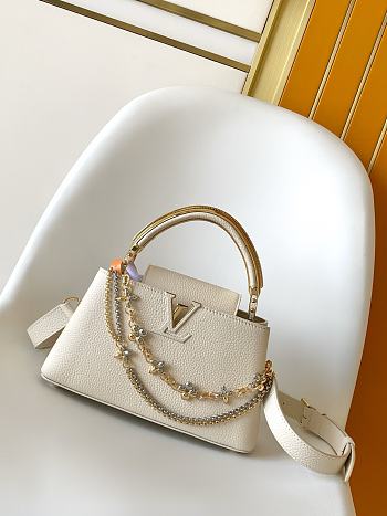 LOUIS VUITTON | Capucines BB Bag In White Color