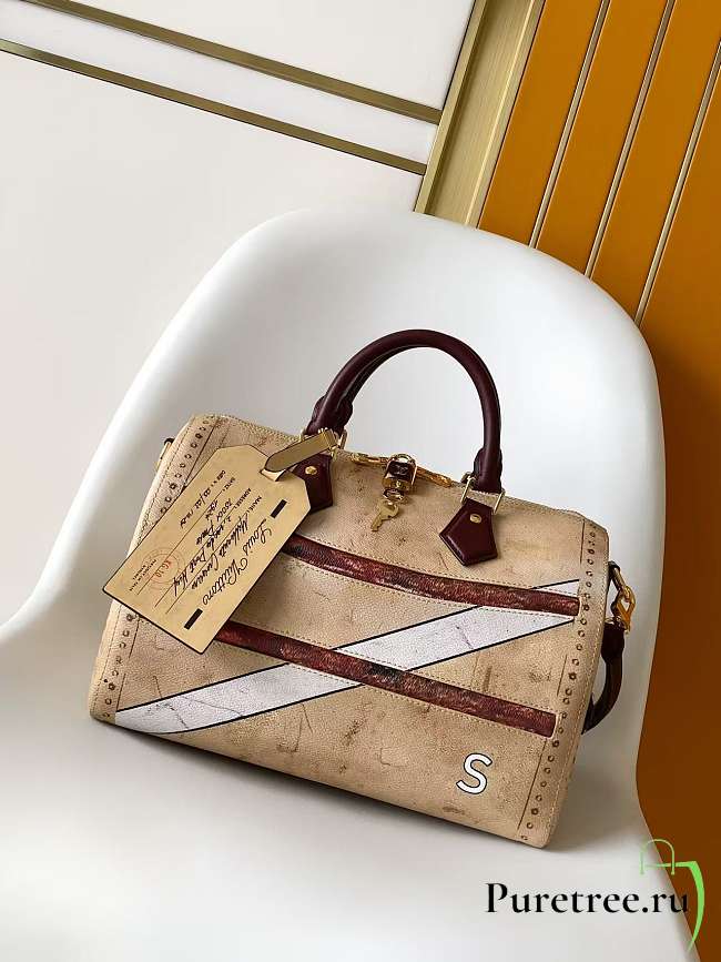 LOUIS VUITTON | Speedy Soft 30 Bag Beige Color M28149 - 1