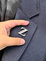Zegna Men Coat Navy Blue Color - 4