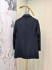 Zegna Men Coat Navy Blue Color - 3