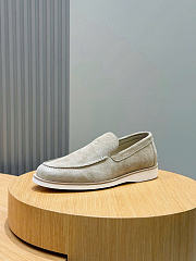 Hermès low loafers in suede combine sleek design light taupe - 4