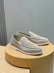 Hermès low loafers in suede combine sleek design light taupe - 6