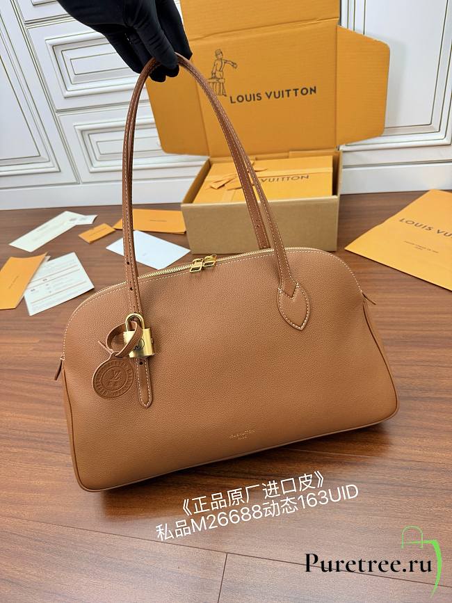 LOUIS VUITTON | Low Key Duffle Tote Bag Cognac Brown - 1