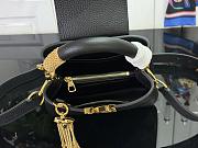 LOUIS VUITTON | Capucines Mini Bag In Black Size 21x14x8 cm - 5
