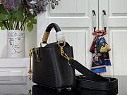 LOUIS VUITTON | Capucines Mini Bag In Black Size 21x14x8 cm - 3