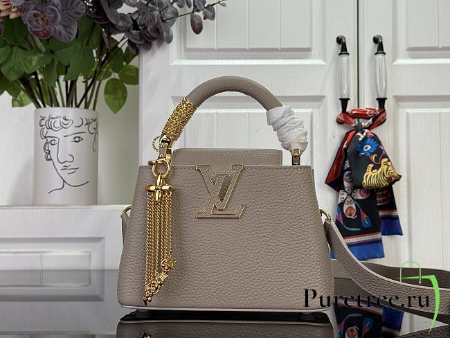 LOUIS VUITTON | Capucines Mini Bag In Taupe Size 21x14x8 cm - 1