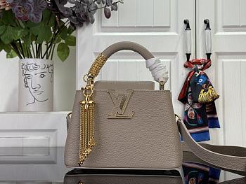 LOUIS VUITTON | Capucines Mini Bag In Taupe Size 21x14x8 cm