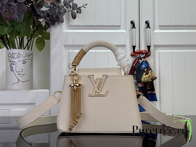 LOUIS VUITTON | Capucines Mini Bag In Ivory Size 21x14x8 cm - 1