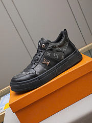 LOUIS VUITTON Monogram Low-Top Sneakers Black - 4