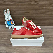 Maison Margiela suede sneakers in red - 6