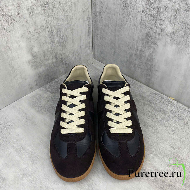 Maison Margiela suede sneakers in black - 1