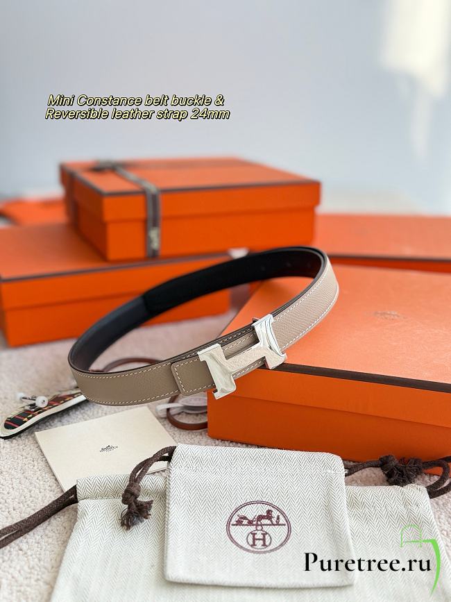 Hermes Mini Constance epsom 24 mm gray - 1