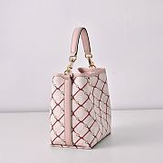 GUCCI | GG Emblem small bucket bag pink leather trim - 6