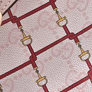 GUCCI | GG Emblem small bucket bag pink leather trim - 5