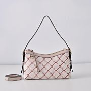 GUCCI | GG Emblem Small Shoulder Bag Pink/red GG fabric - 1