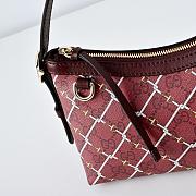 GUCCI | GG Emblem Small Shoulder Bag Red/pink GG material - 3