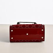 GUCCI | Diana crystals small tote bag Rosso Ancora red velvet - 4