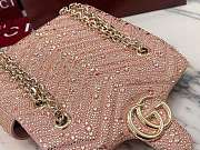 GUCCI | GG Marmont crystals small shoulder bag pink beige leather - 6