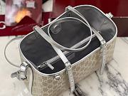 GUCCI | GG Emblem medium tote bag silver fabric - 6