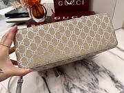 GUCCI | GG Emblem medium tote bag silver fabric - 2
