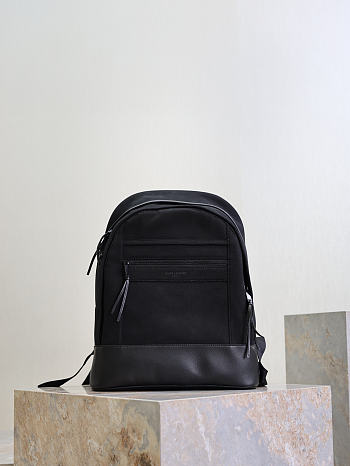 YSL | Saint Laurent Black Canvas City Backpack  