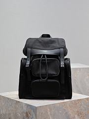 YSL | City Leather-Trimmed ECONYL Backpack In Black - 1