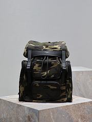 YSL | Camouflage Green Canvas Backpack  - 1