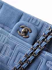CHANEL | Embroidered Denim Perfume Bottle Single Flap Bag 25 cm - 2