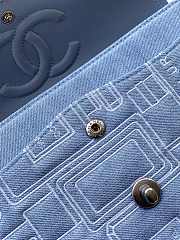 CHANEL | Embroidered Denim Perfume Bottle Single Flap Bag 25 cm - 4