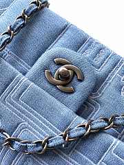 CHANEL | Embroidered Denim Perfume Bottle Single Flap Bag 20 cm - 5