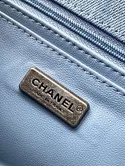 CHANEL | Embroidered Denim Perfume Bottle Single Flap Bag 20 cm - 4